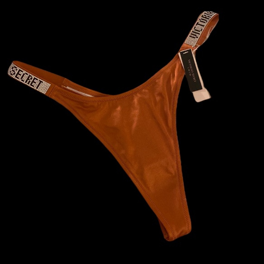BLING IN BIKINI • BRONZE THONG BOTTOM • L